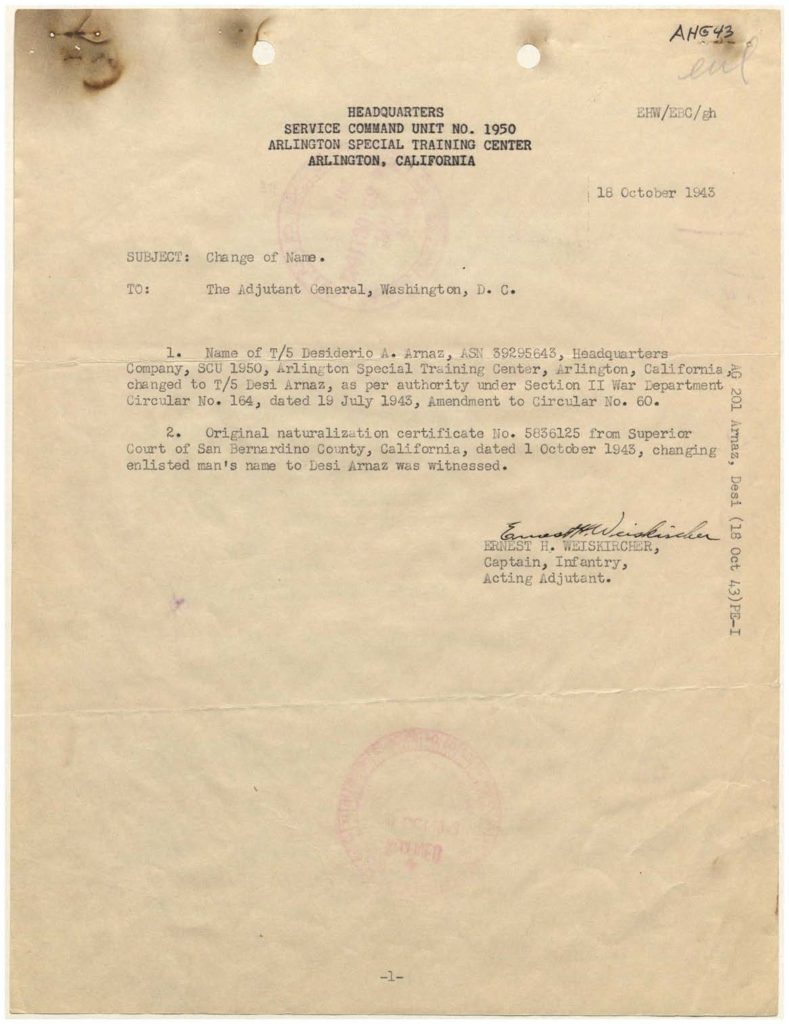 request for change of name