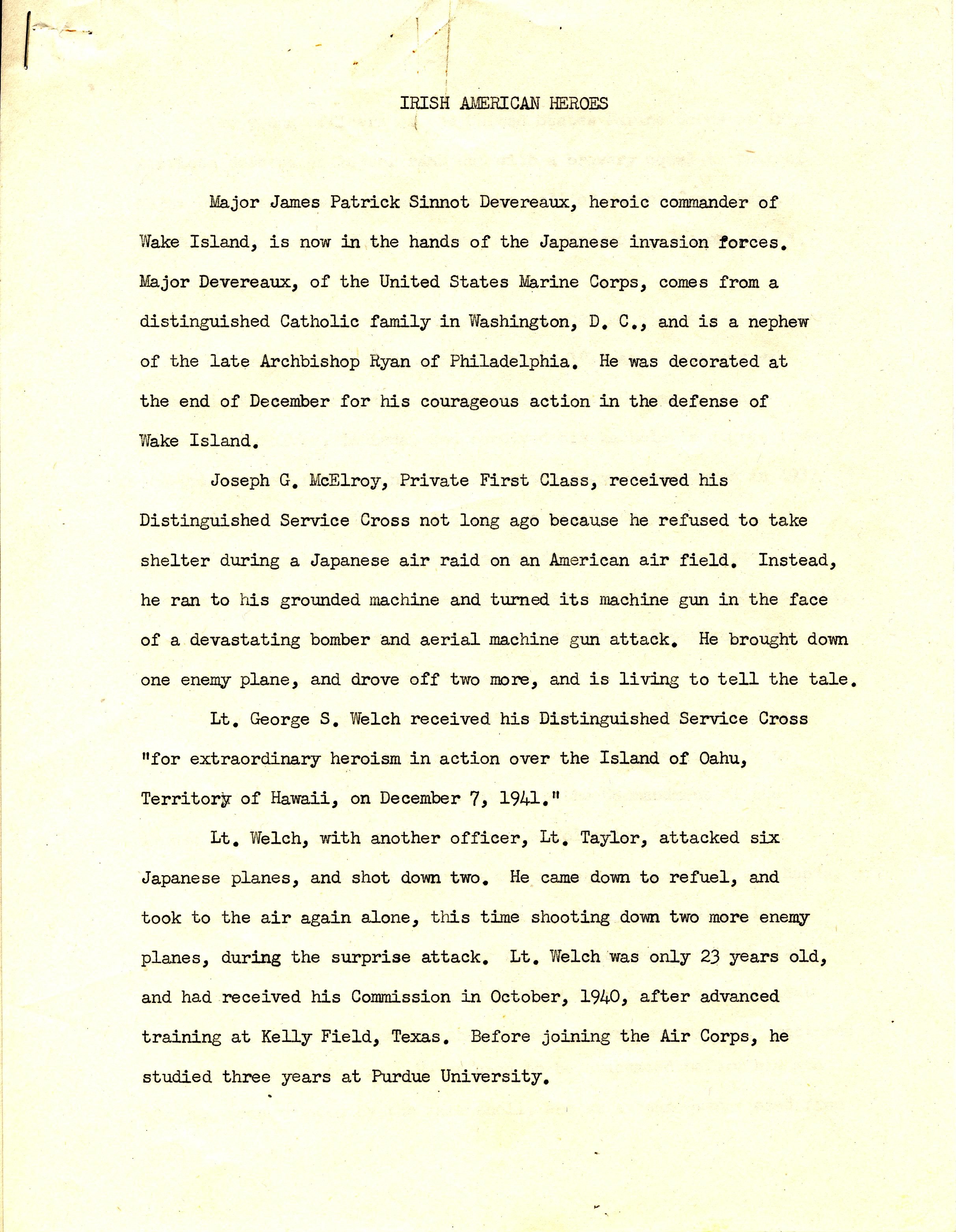 Irish American Heroes The Text Message