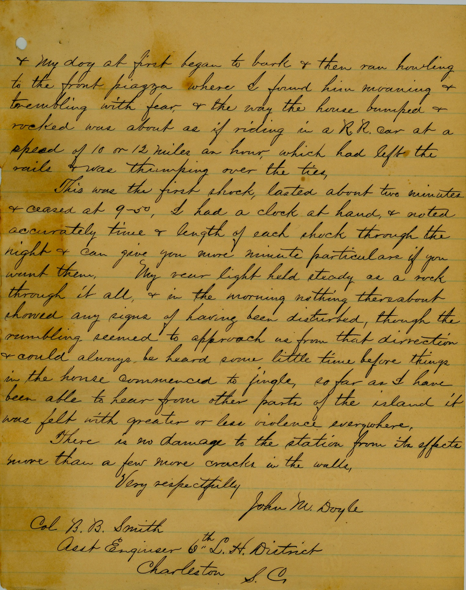 “A Rumbling Fearful Noise”: Charleston Earthquake of 1886 – The Text ...