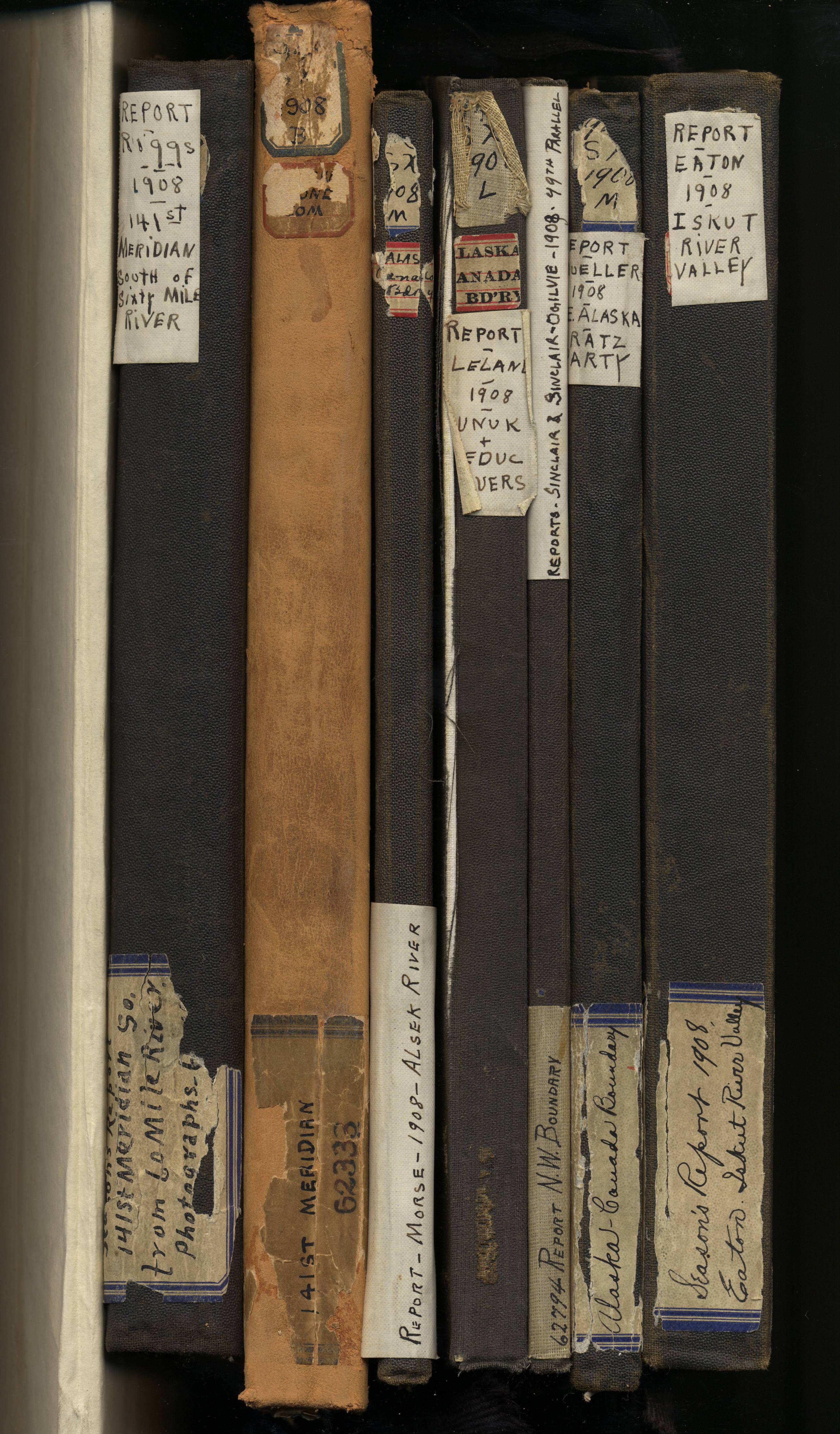 view of bound volumes in a box