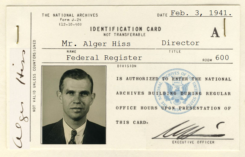 Alger Hiss ID Card - Photo Illustration