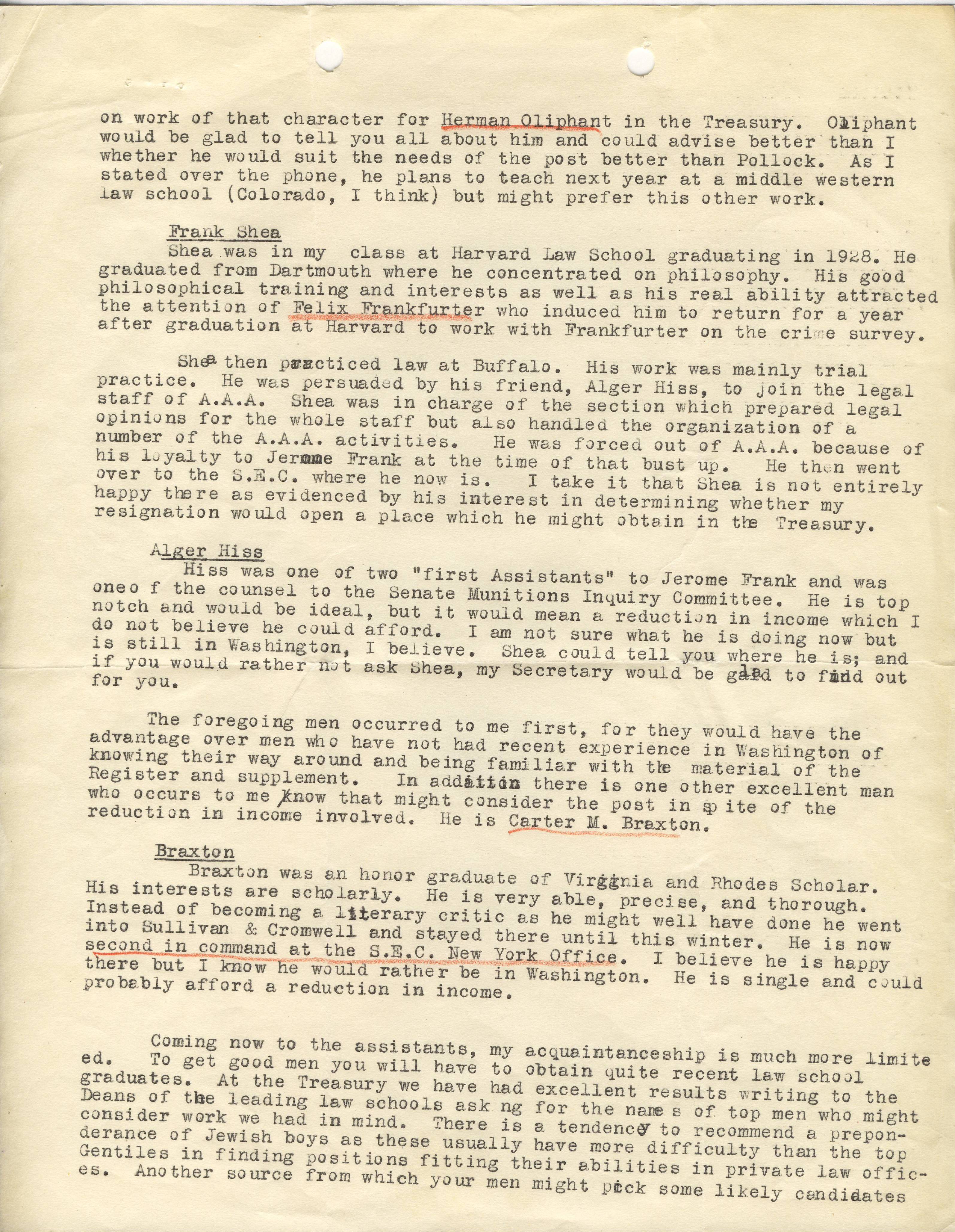 RG 64, A1 61, file 8 - John Laylin - Laylin Letter to Connor, June 1935, page 2A