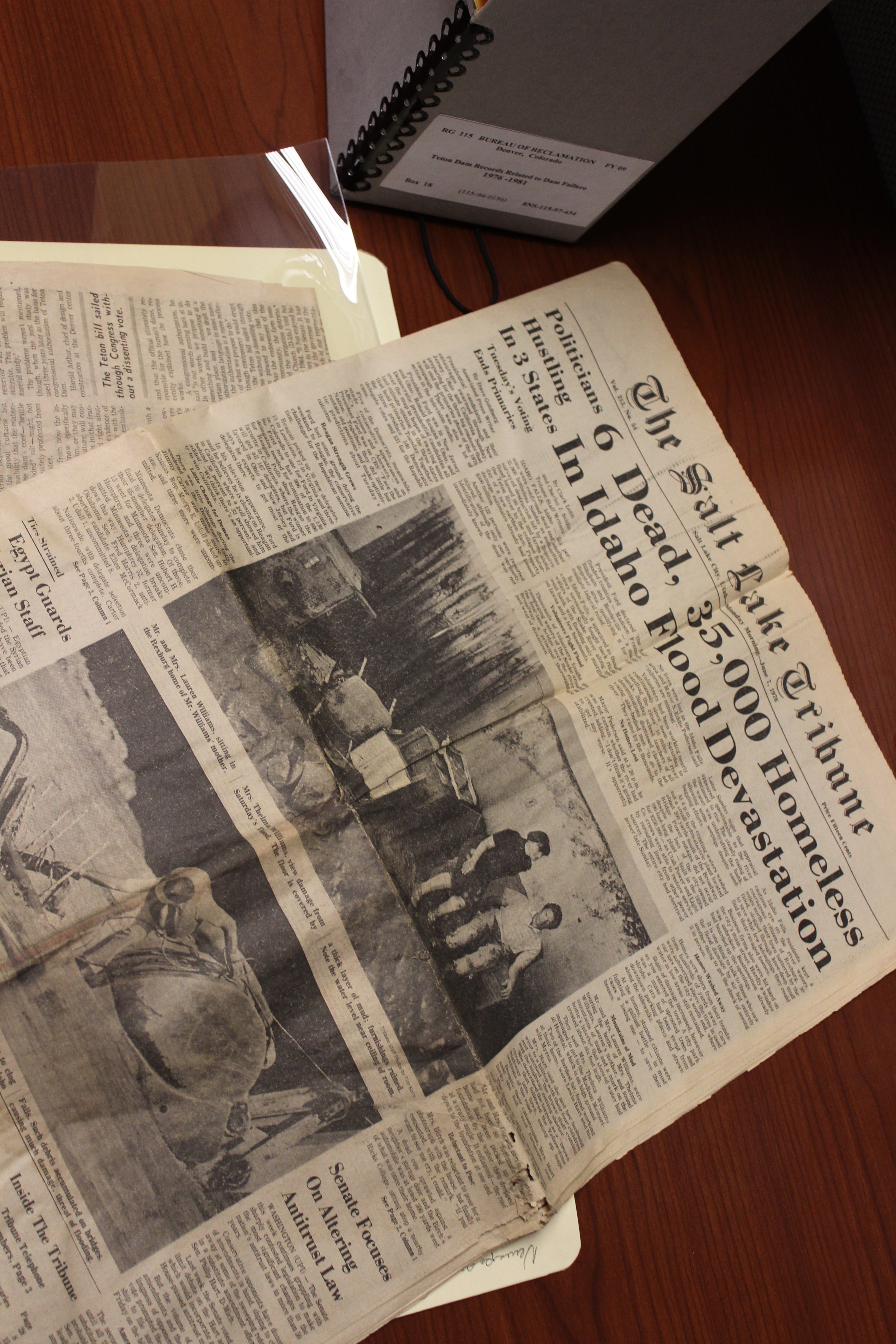 Newspaper headline