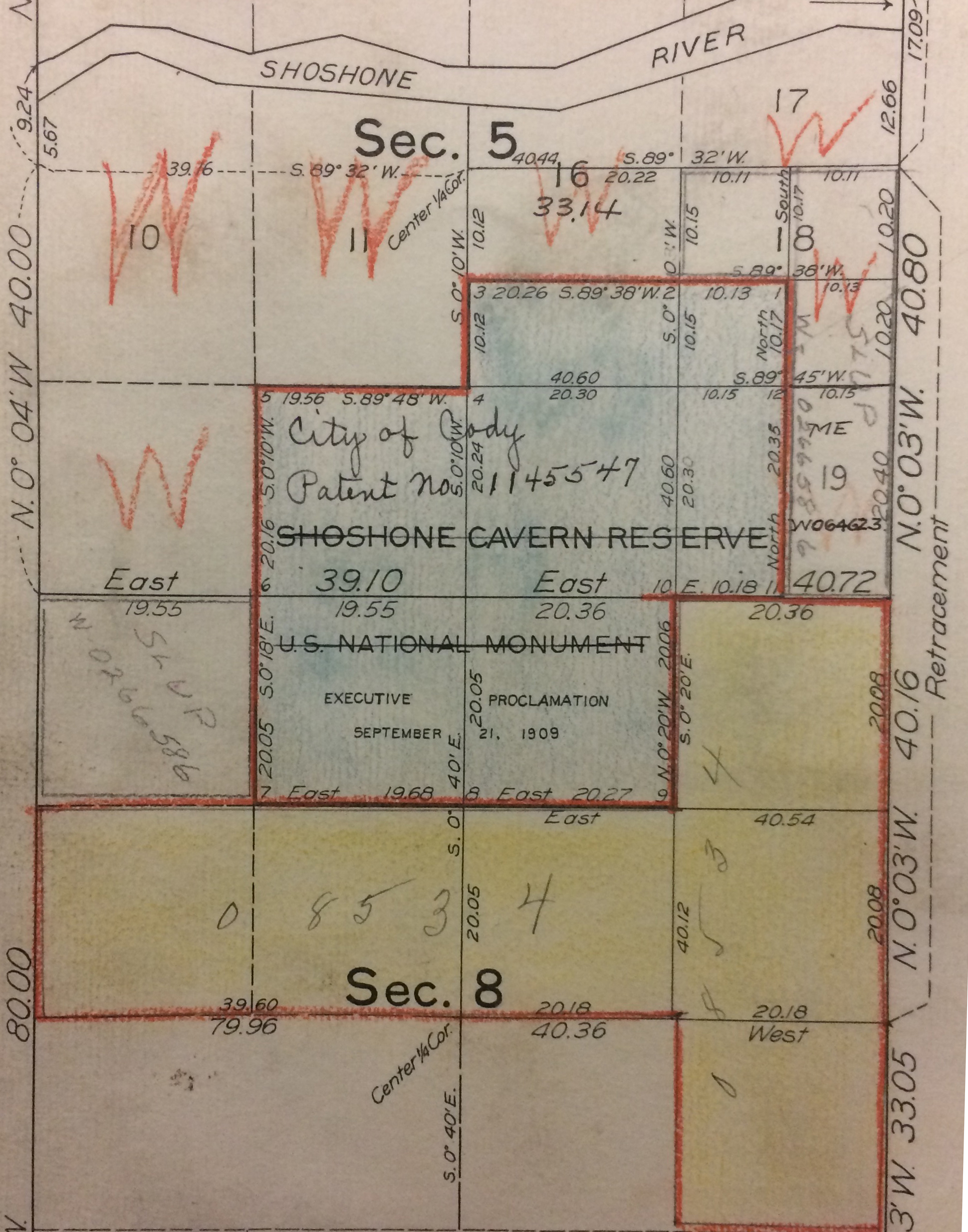 Image of map of Shoshone Cavern National Monument