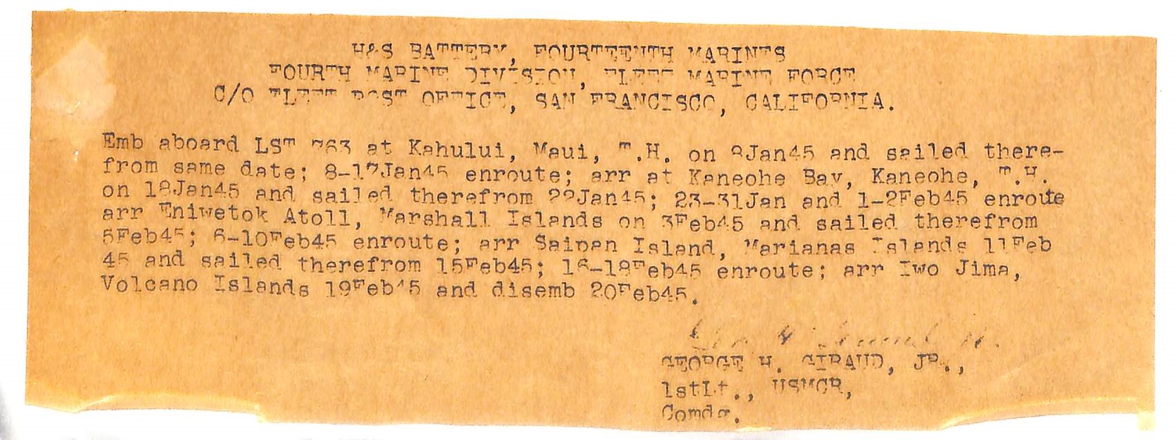 8 - Traveling to Iwo