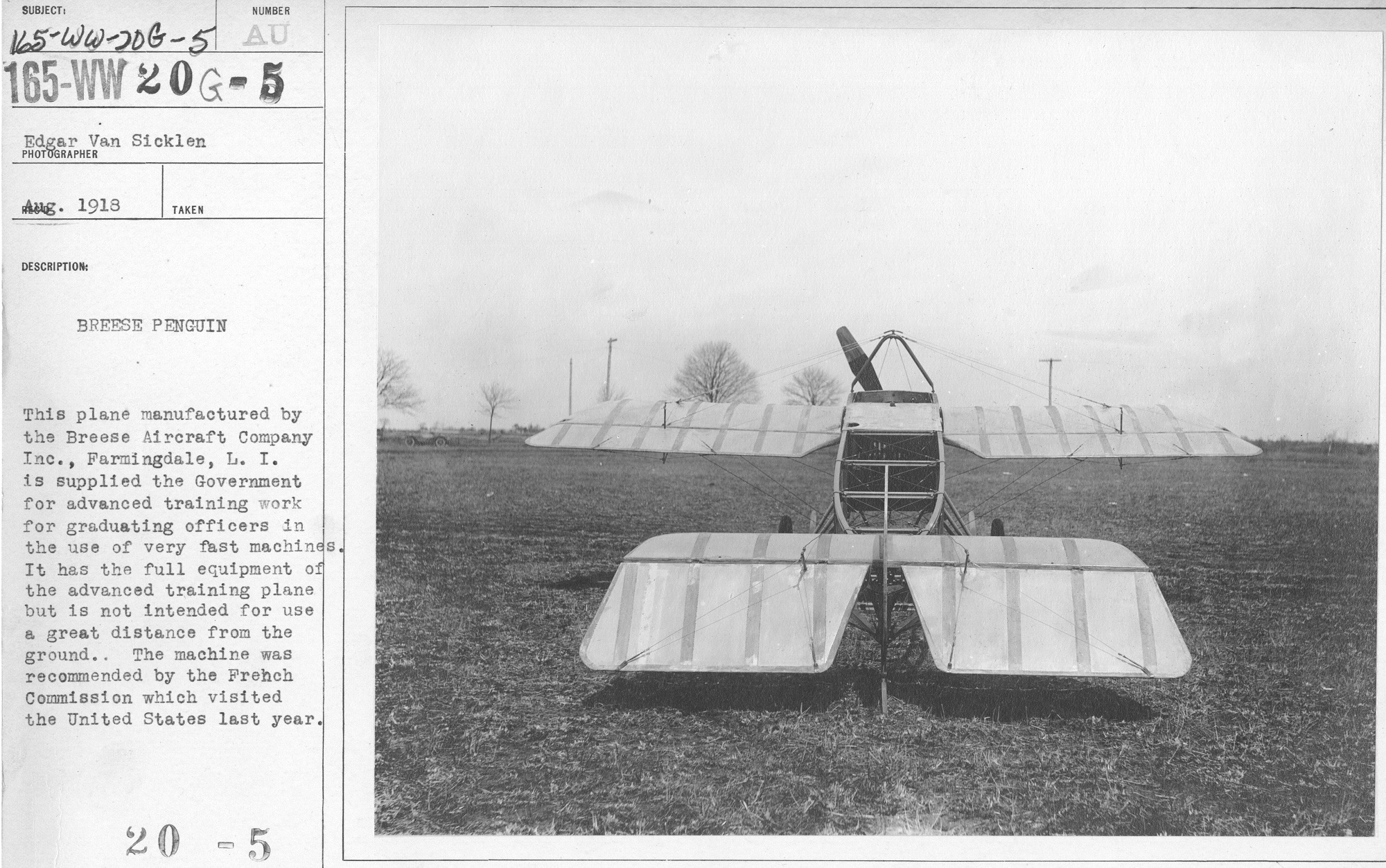Image of plane and caption.
