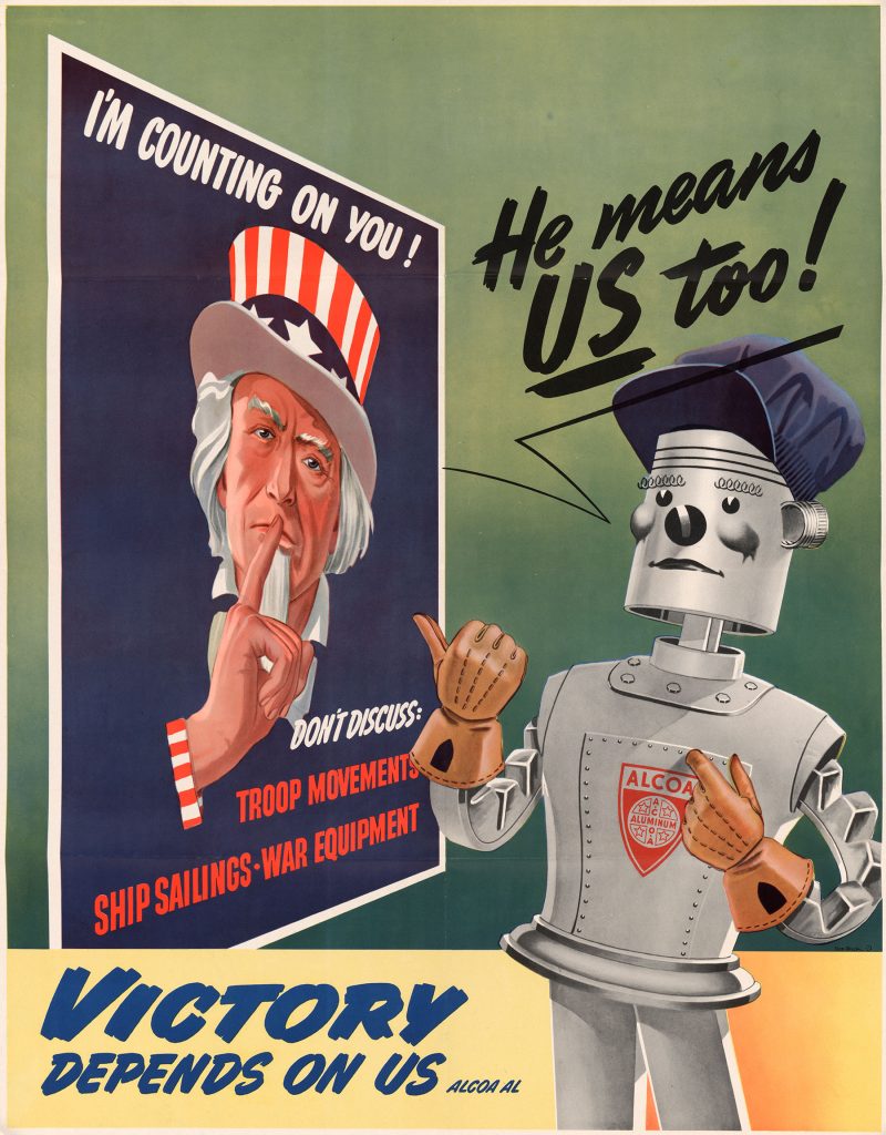 Poster featuring Helguera's Uncle Sam poster and Alcoa Al