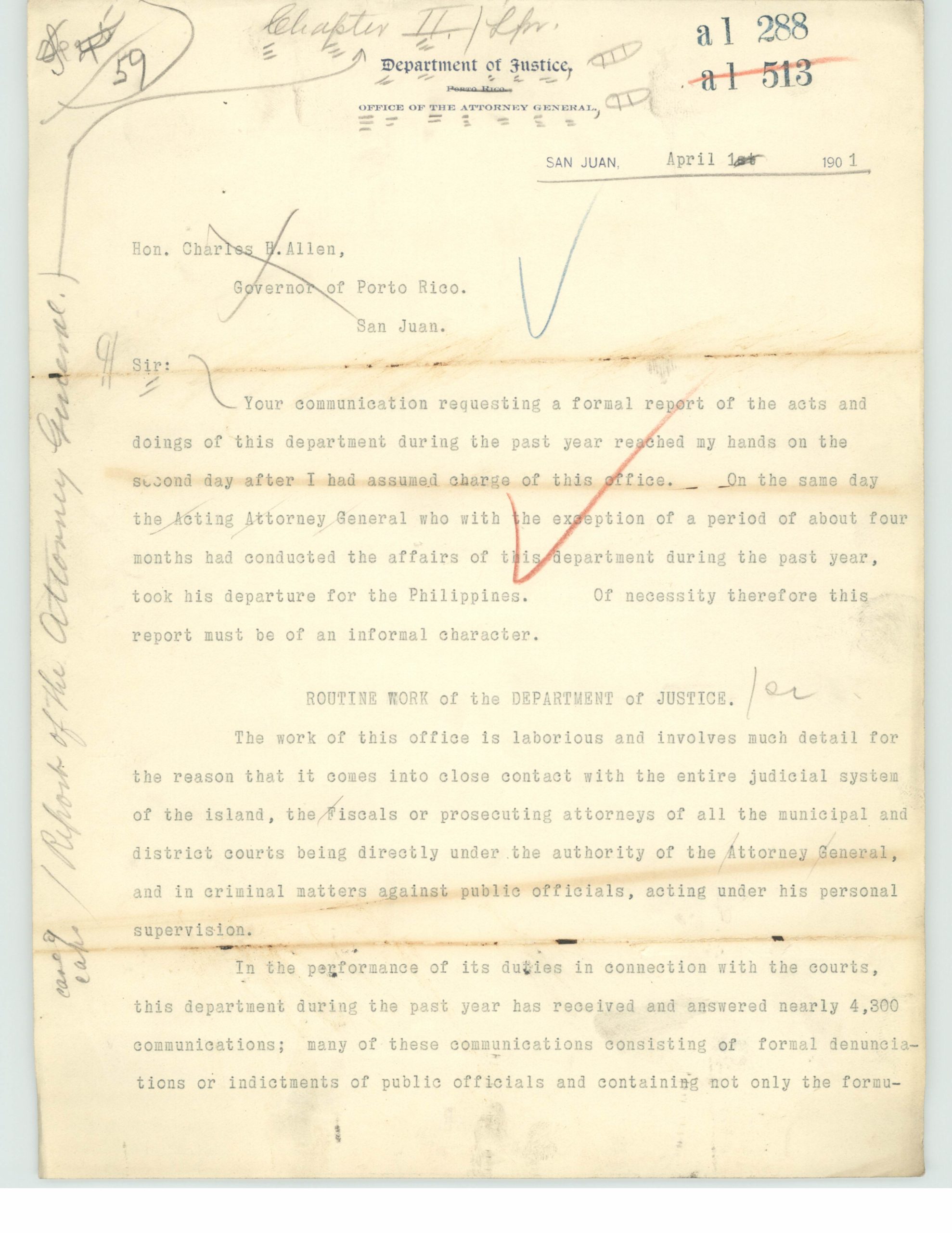 The Department of State and Oversight of Puerto Rico, 1900-1909 – The ...